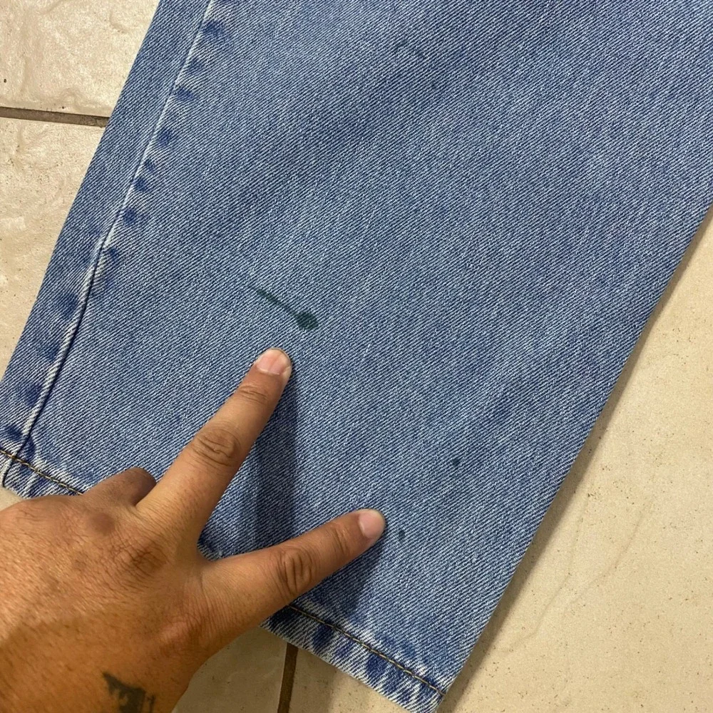Levi Strauss 550 Mens Jeans Light Wash Straight Leg Denim Casual Pant Size 38x36